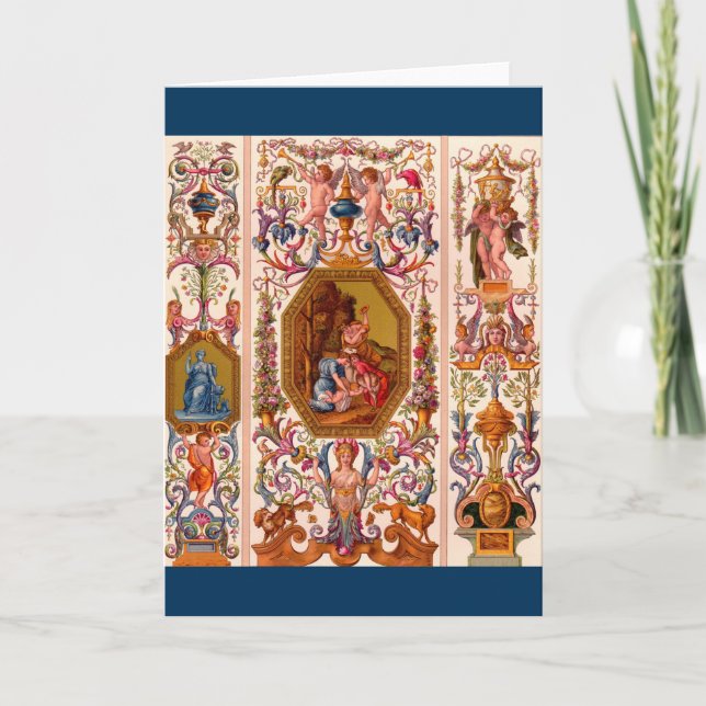 Cartão impressão barroco do século XVII, ultra opulente (Frente)
