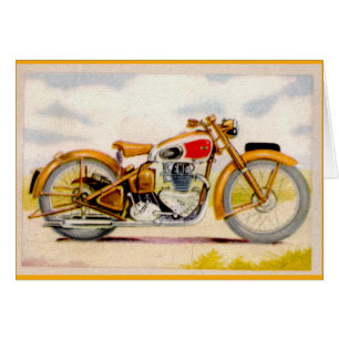 Cartão Impressão da motocicleta do vintage