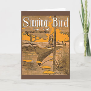 Cartão impressão de 1909 Singing Bird sheet