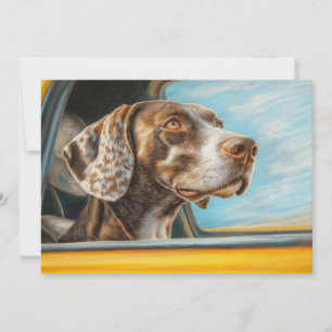 Cartão Impressão de Arte de Cachorro Manchado em Aventura