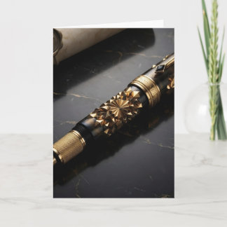 Cartão Impressão de Arte de Caneta-Tinteiro de Luxo