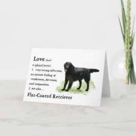 Cartão Impressão de Arte de Retriever Revestida Plana