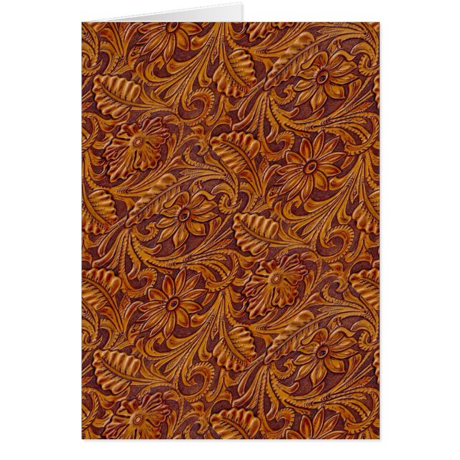 Cartão Impressão de couro de ferramentas ocidentais (Frente)