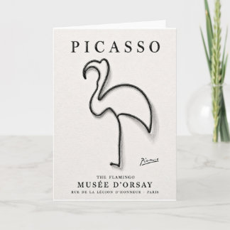 Cartão Impressão de Flamingo de Picasso | Arte Minimalist