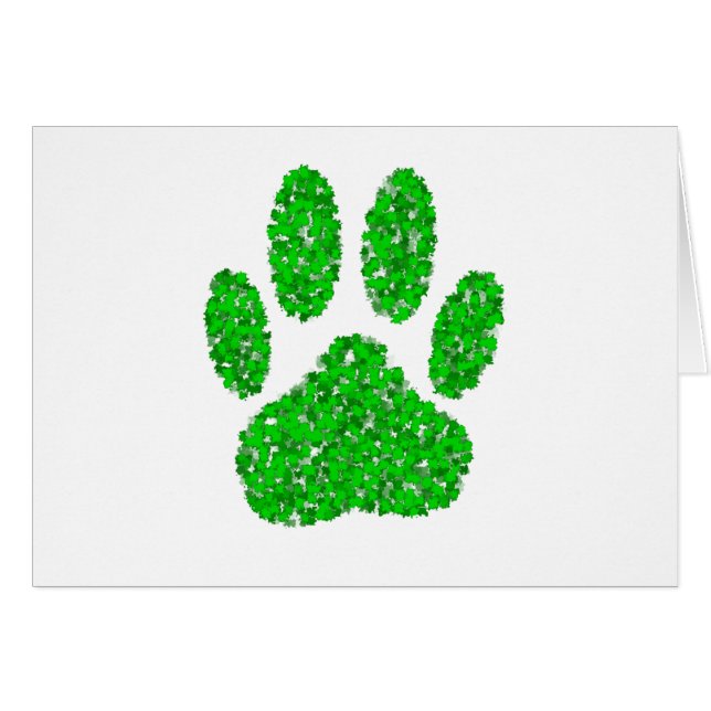 Cartão Impressão de Pista de Cachorro Verde (Frente Horizontal)