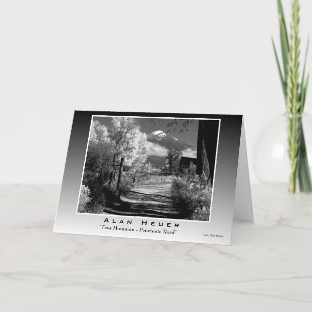 Cartão Impressão de prata - "Taos Mountain - Penetente Ro (Frente)