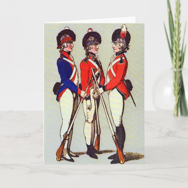 Cartão impressão de soldados voluntários de Londres em 18 (Frente)