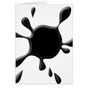 Cartão Impressão de Tinta Preta