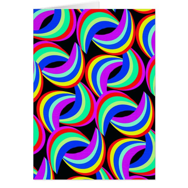 Cartão Impressão do arco-íris (Frente)