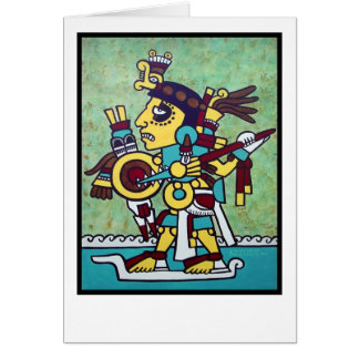 Cartão impressão do guerreiro do mixtec