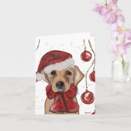 Cartão Impressão em tela do Labrador Retriever