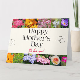 Cartão Impressão floral do Dia das Mães