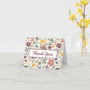 Cartão Impressão Floral Obrigado/Cartão Nota, Personalizá