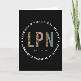 Cartão Impressão Leopard de Enfermeira Prática Licenciada