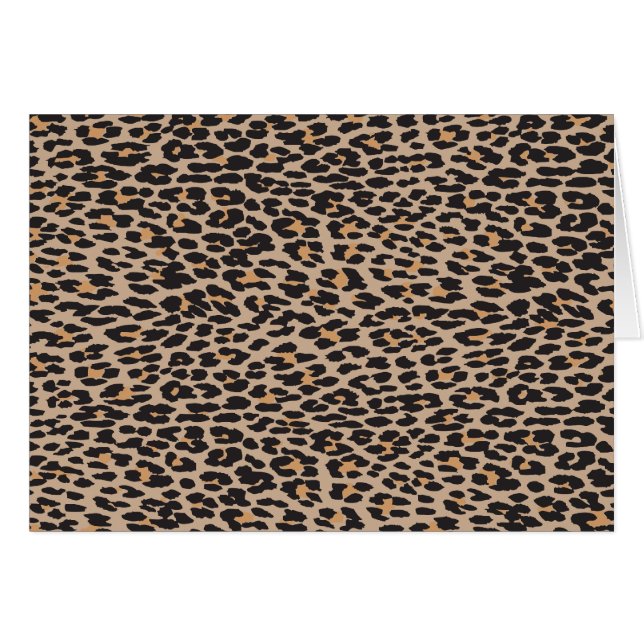 Cartão Impressão Leopardo, Manchas Leopardo, Leopardo Cas (Frente Horizontal)