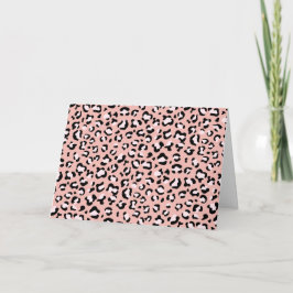 Cartão Impressão Leopardo, Manchas Leopardo, Leopardo Ros