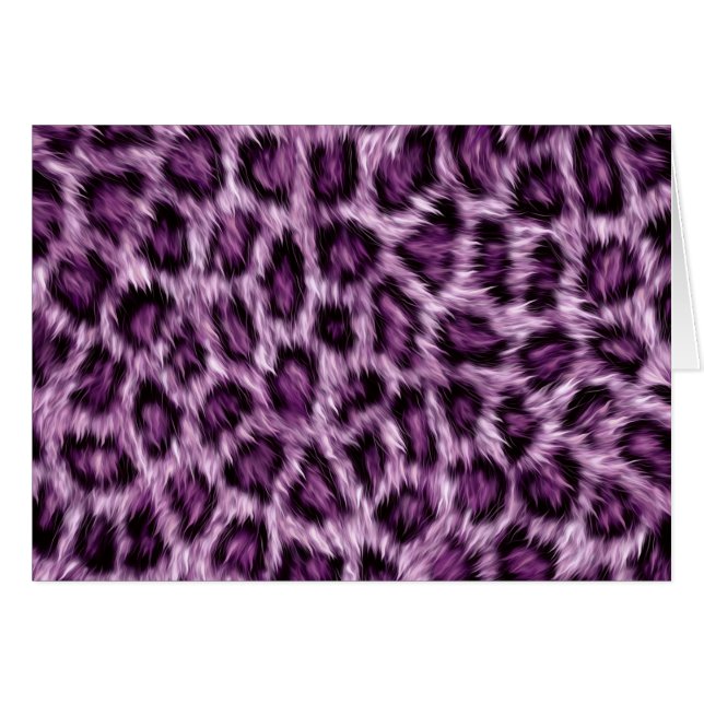 Cartão Impressão Leopardo - Rosa (Frente Horizontal)