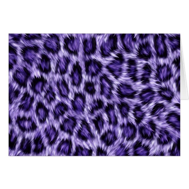 Cartão Impressão Leopardo - Roxo (Frente Horizontal)