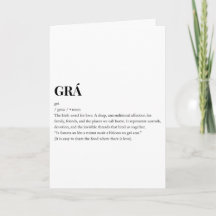 Impressão Moderna do Significado de Amor Grá Irlan