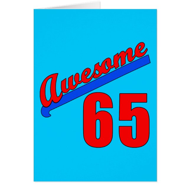 Cartão Impressionante em 65 anos velho (Frente)