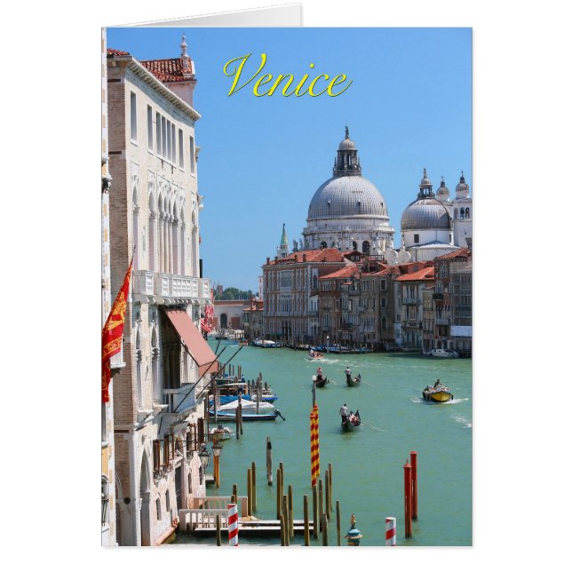 Cartão Impressionante! Grand Canal Veneza (Frente)