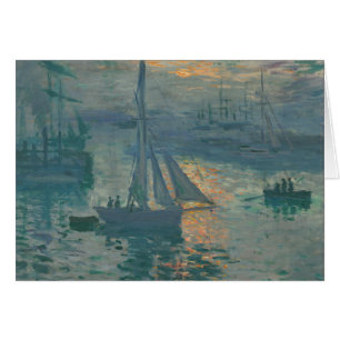 Cartão Impressionante Marinho Monet Sunrise