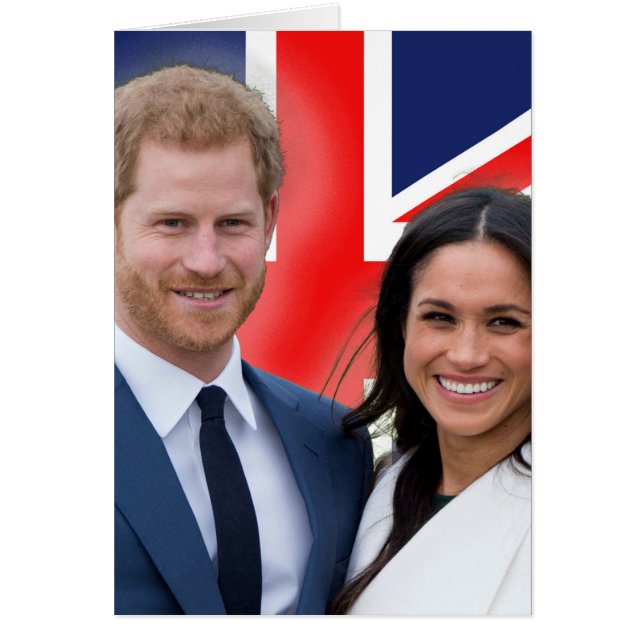 Cartão Impressionante! Prince Harry e Meghan Markle (Frente)