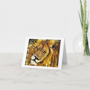 Cartão Impressionist Lion notecard