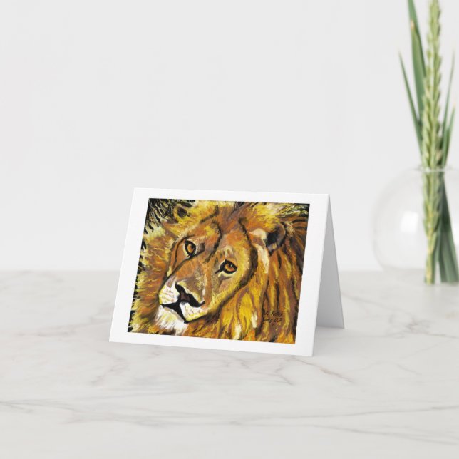 Cartão Impressionist Lion notecard (Frente)