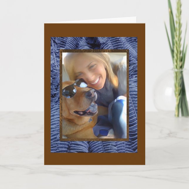 Cartão Impressões da pata das folhas (Frente)