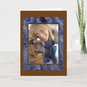 Cartão Impressões da pata das folhas