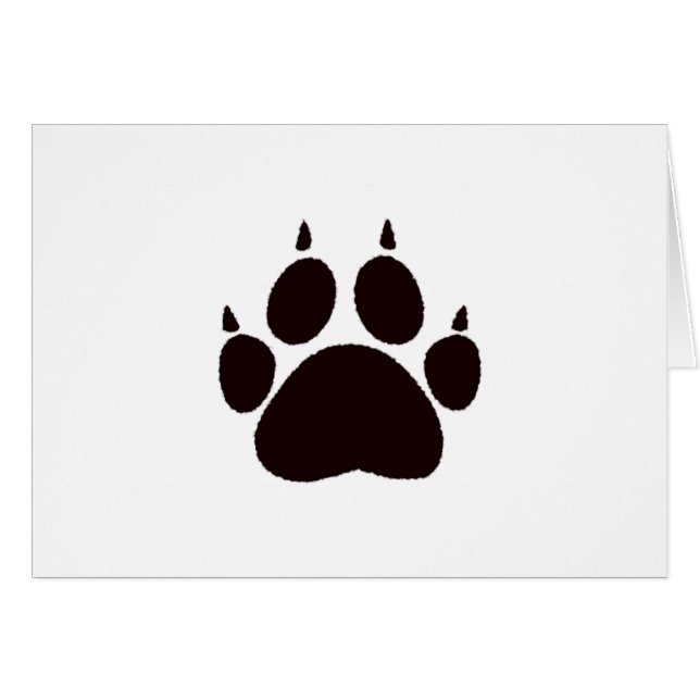 Cartão Impressões de pata de gato (Frente Horizontal)