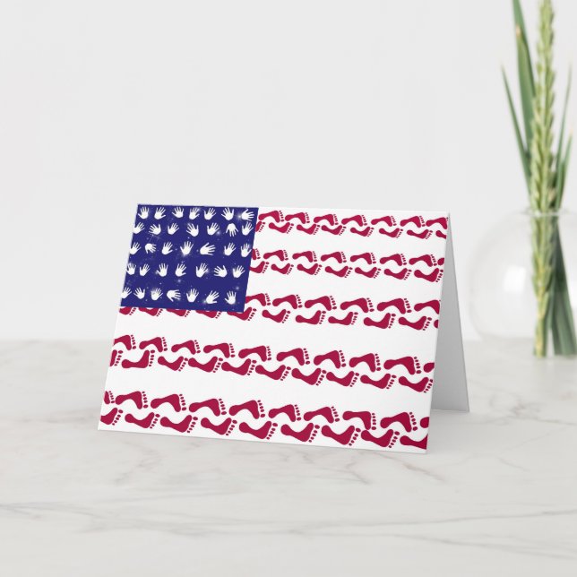 Cartão Impressões de Pessoas Bandeira (Frente)