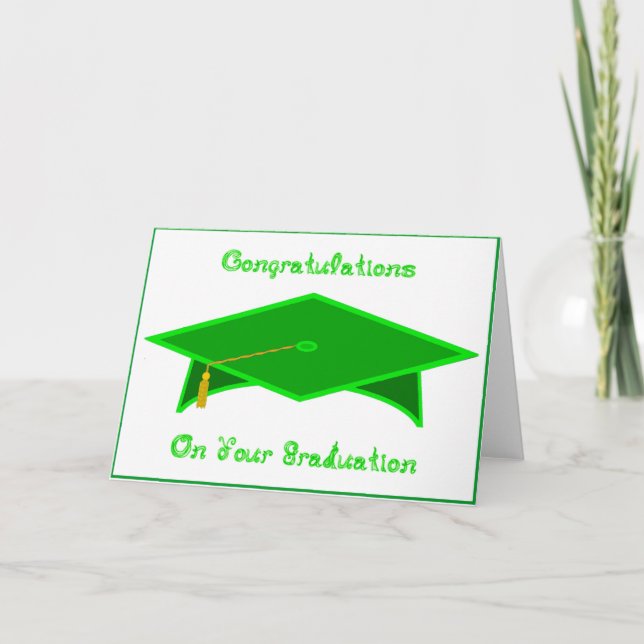 Cartão Imprimível a boné de formatura ou a placa em papel (Frente)