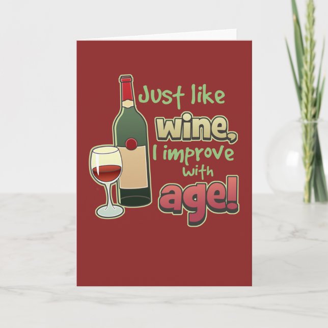 Cartão Improve With Age Greeting Card (Frente)