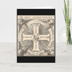 Cartão In Hoc Signo Vinces Cordeiro de Deus Neste Sinal C