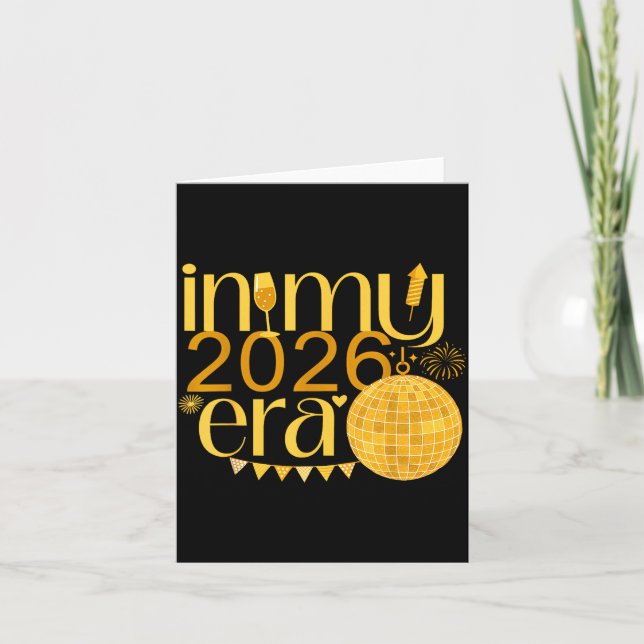 Cartão In My 2026 Era Happy New Year Party Countdown Fami (Frente)
