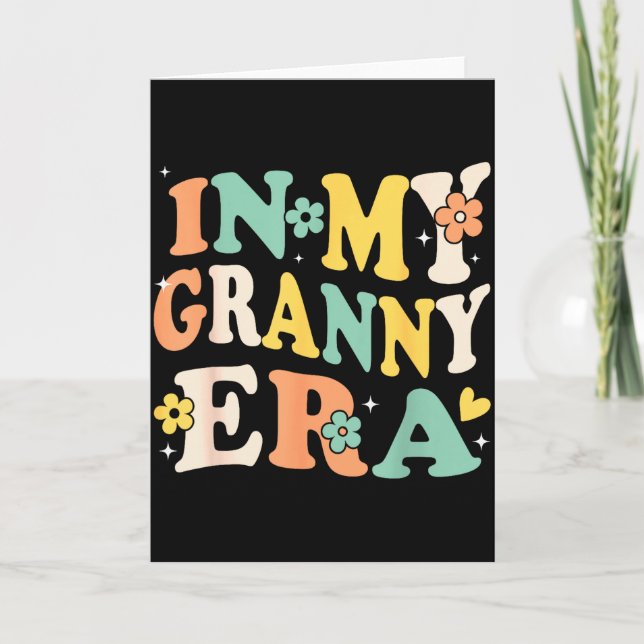 Cartão In My Granny Era Funny Sarcastic Groovy Retro Moth (Frente)