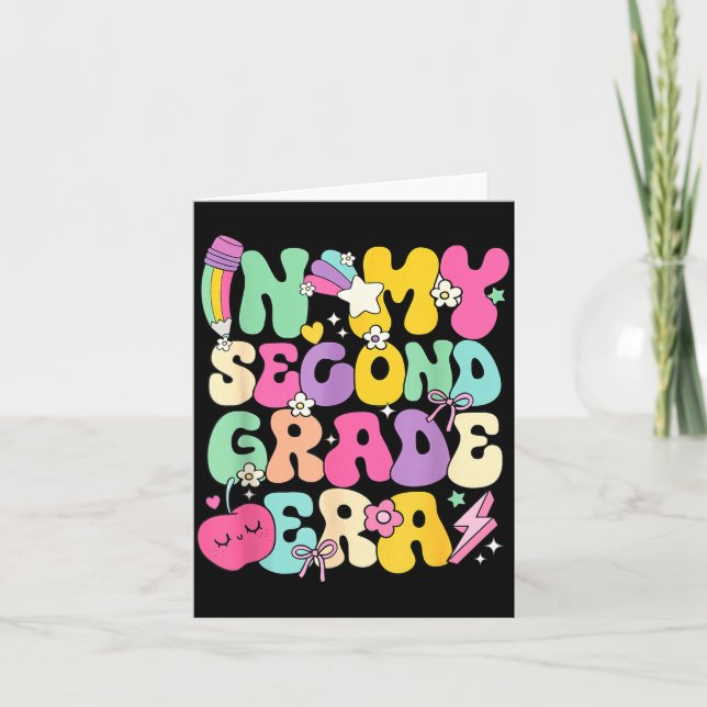 Cartão In My Second Grade Era Teachers Women Back To Scho (Frente)