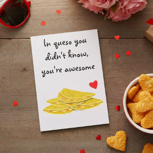 Cartão In Queso Funny Mexican Food Love Anniversary
