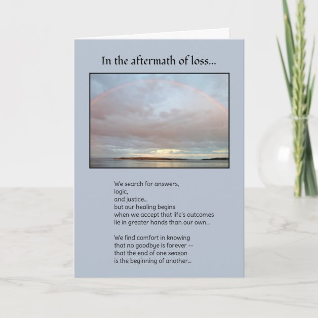 Cartão In the aftermath of loss... (Frente)