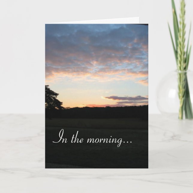 Cartão In the morning... (Frente)