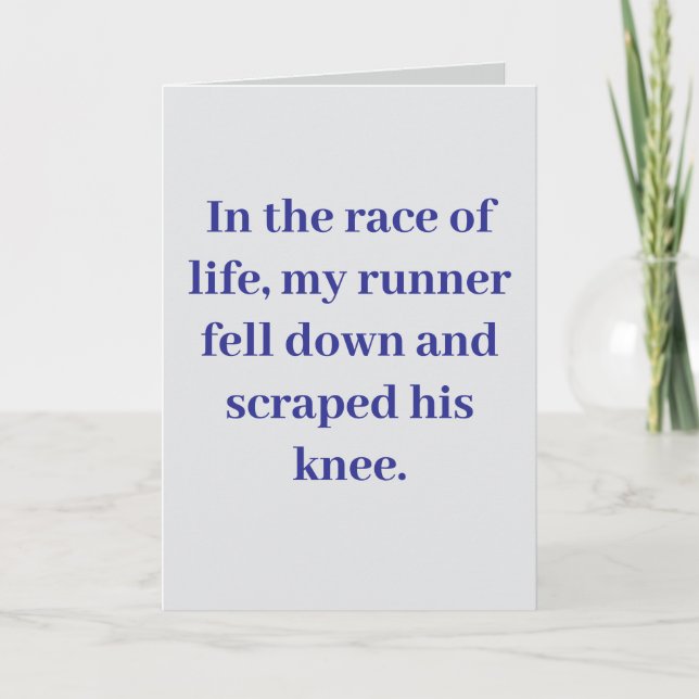 Cartão In the race of life... #1 (Frente)