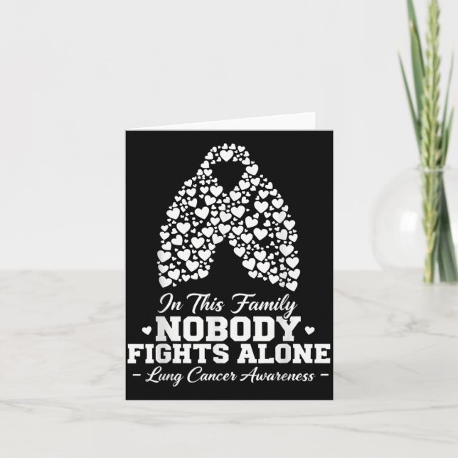 Cartão In This Family Nobody Fights Alone Lung Cancer Shi (Frente)