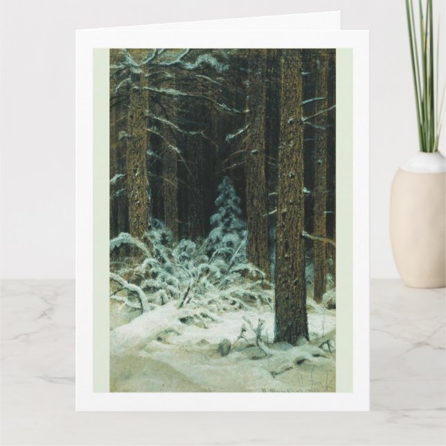 Cartão IN WINTER Ivan Shishkin Natal 1883 (Frente)