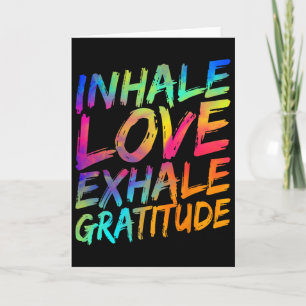Cartão Inalar Amor Exalar Gratidão Yoga Meditação Espirit