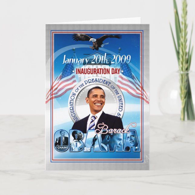 Cartão Inauguração de Barack Obama (Frente)