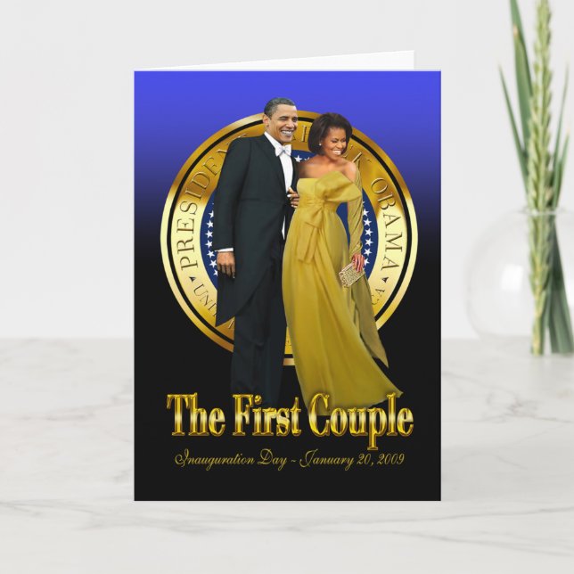 Cartão Inaugural Ball - The First Couple (Frente)