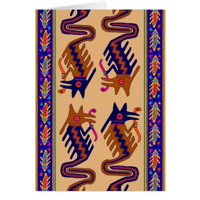 Cartão Inca Tribal Serpente (Frente)