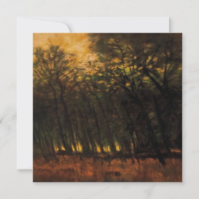 Cartão Incêndios na Floresta (por Laszlo Mednyanszky) (Frente)